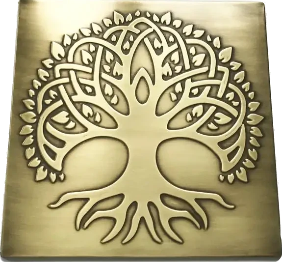 Celtic Tree of life with the root brass 2 backsplash