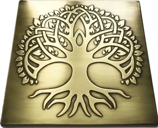 Celtic Tree of life with the root brass 3 backsplash