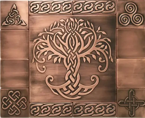 Celtic tile kitchen 2 backsplash