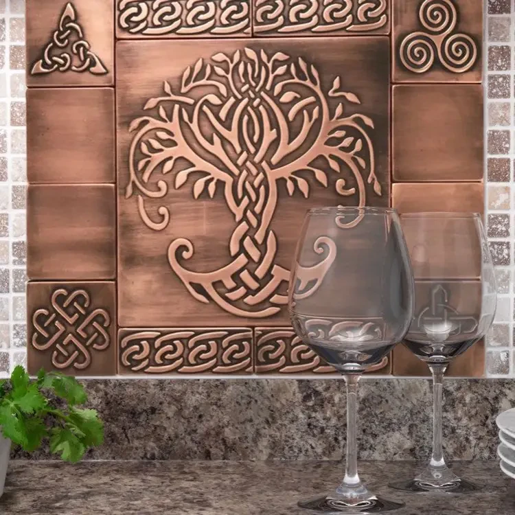 Celtic tile kitchen backsplash