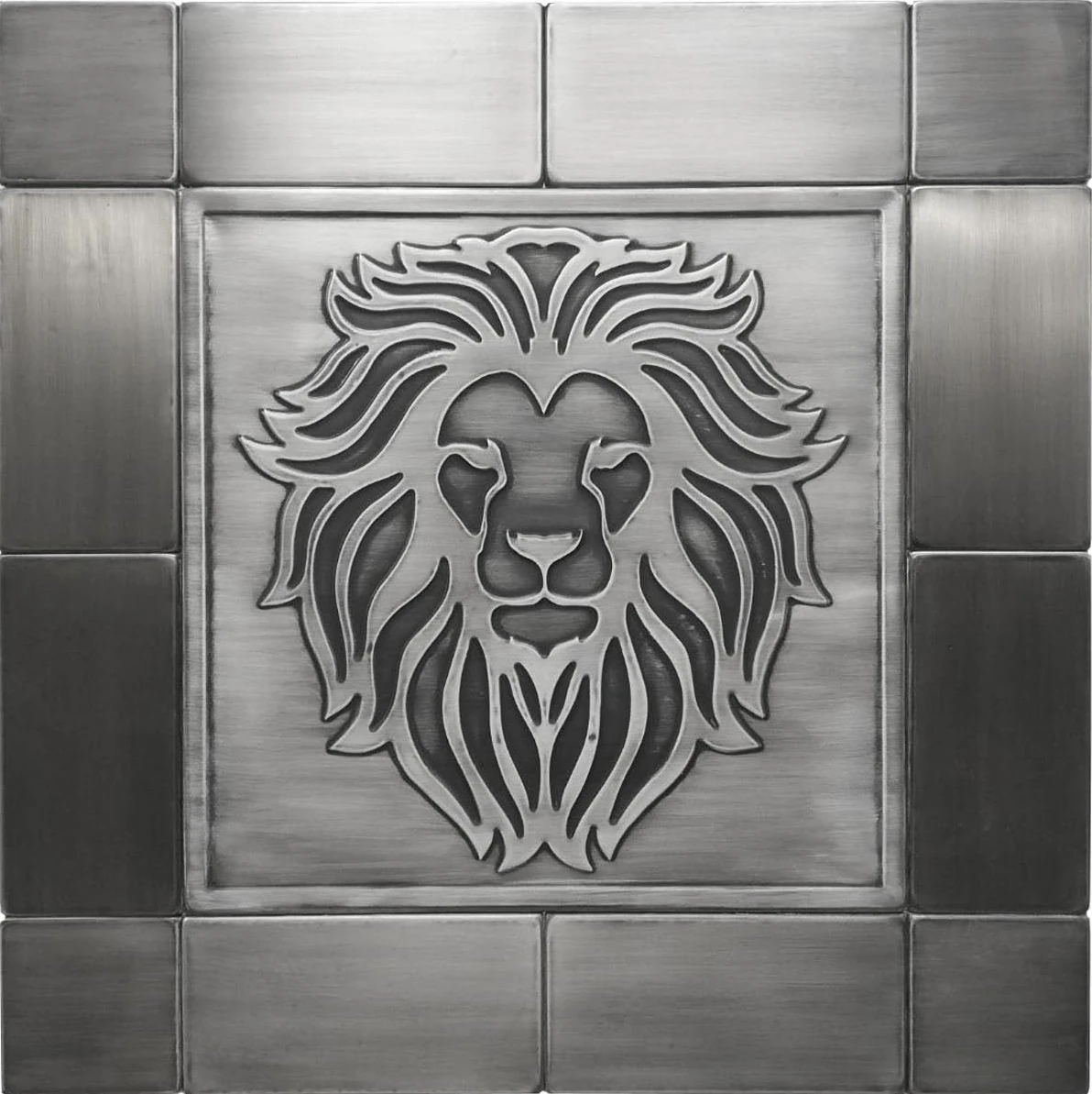 Lion backsplash stainless steel version