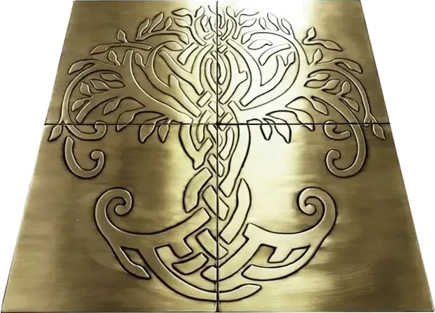 Magnificent Celtic Tree of life brass version
