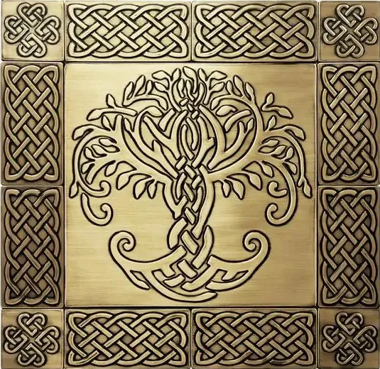 Magnificent, unique Celtic tree of life brass version