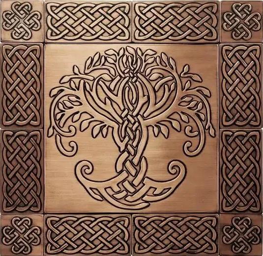 Magnificent, unique Celtic tree of life copper version