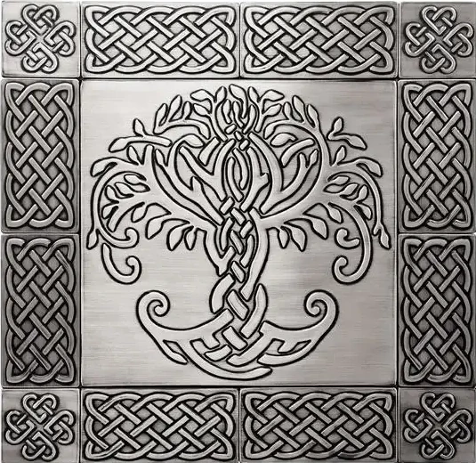 Magnificent, unique Celtic tree of life silver version