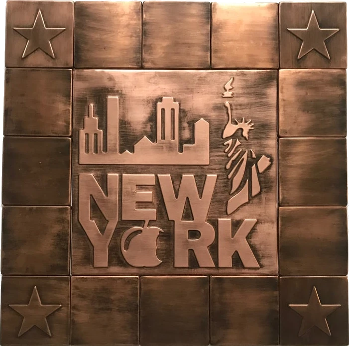 New York - Handmade Copper Tile