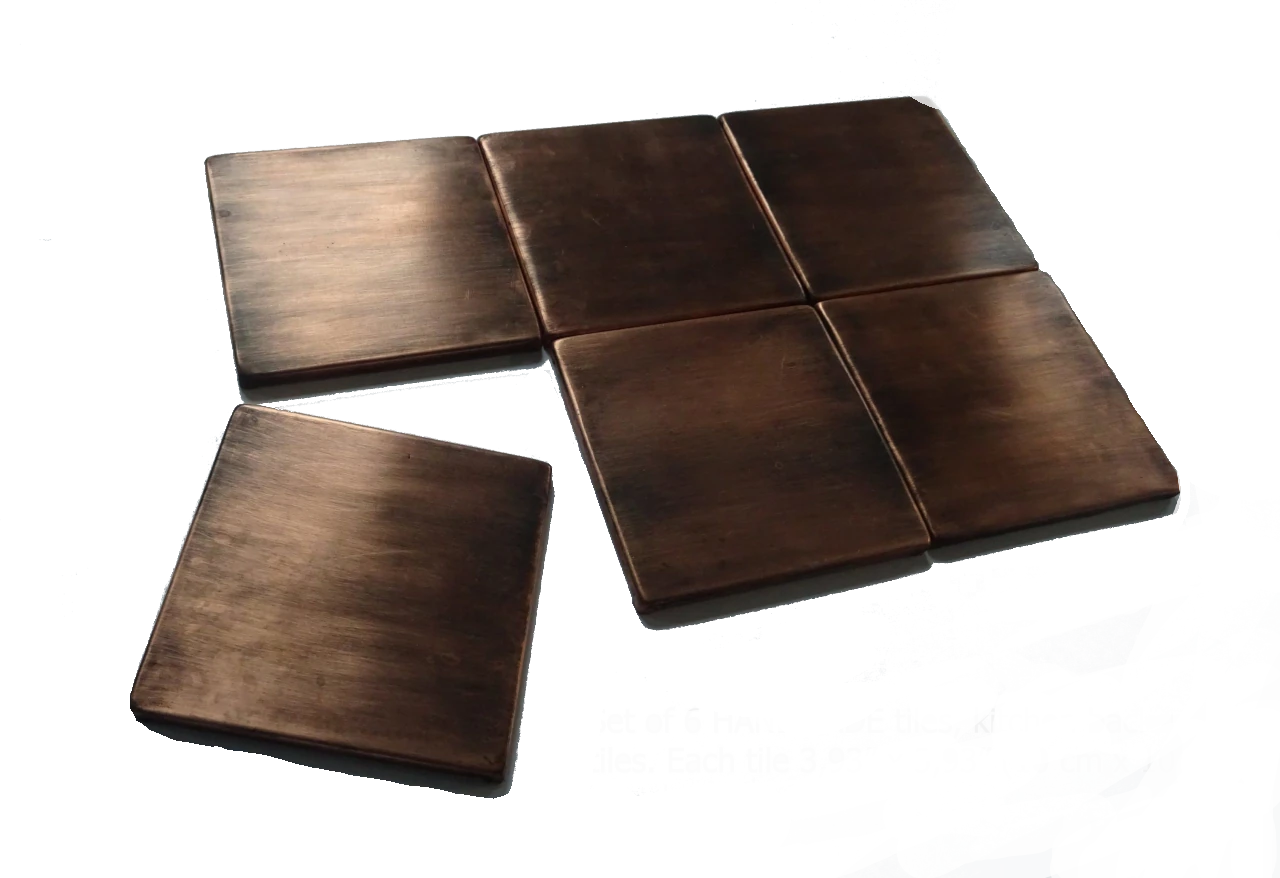 Set-of-6-Handmade-copper-square-tiles