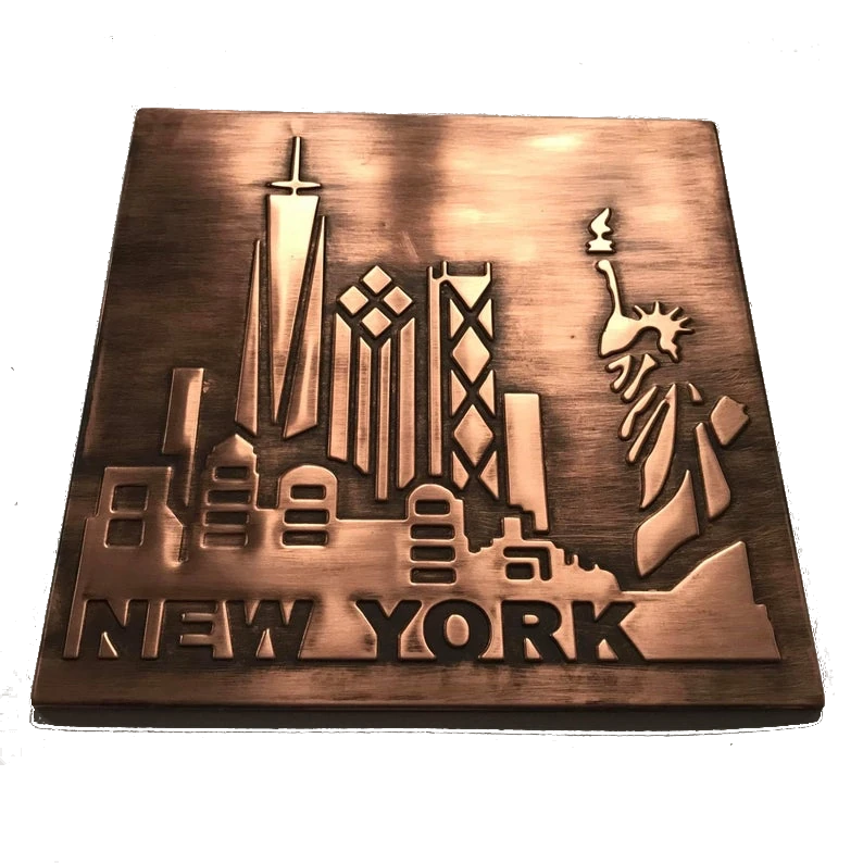 new york on 3 metal tile