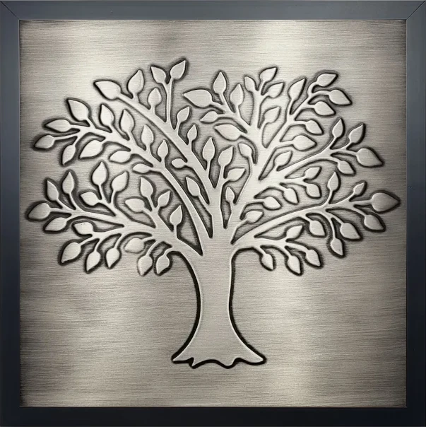 Handmade, Framed, Steel Tree of Life