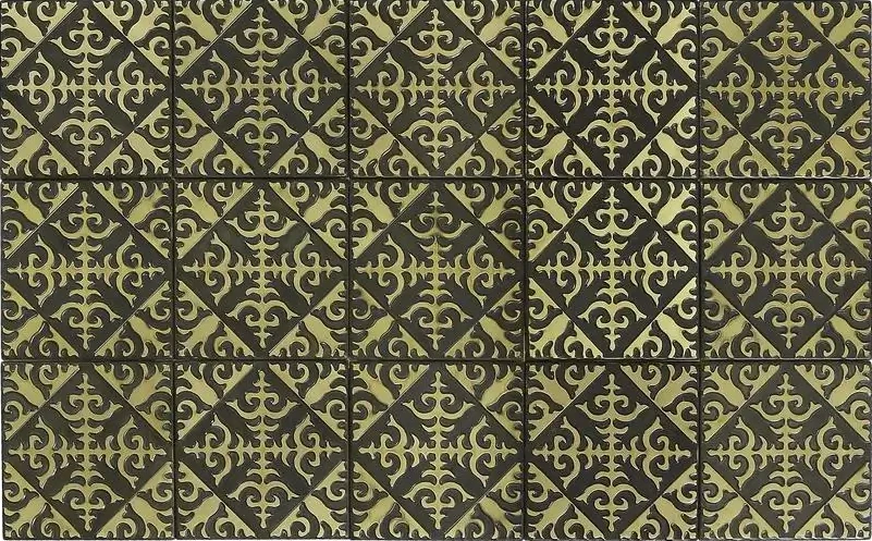 Beautiful rustic pattern tiles brass version