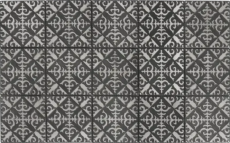 Beautiful rustic pattern tiles silver version