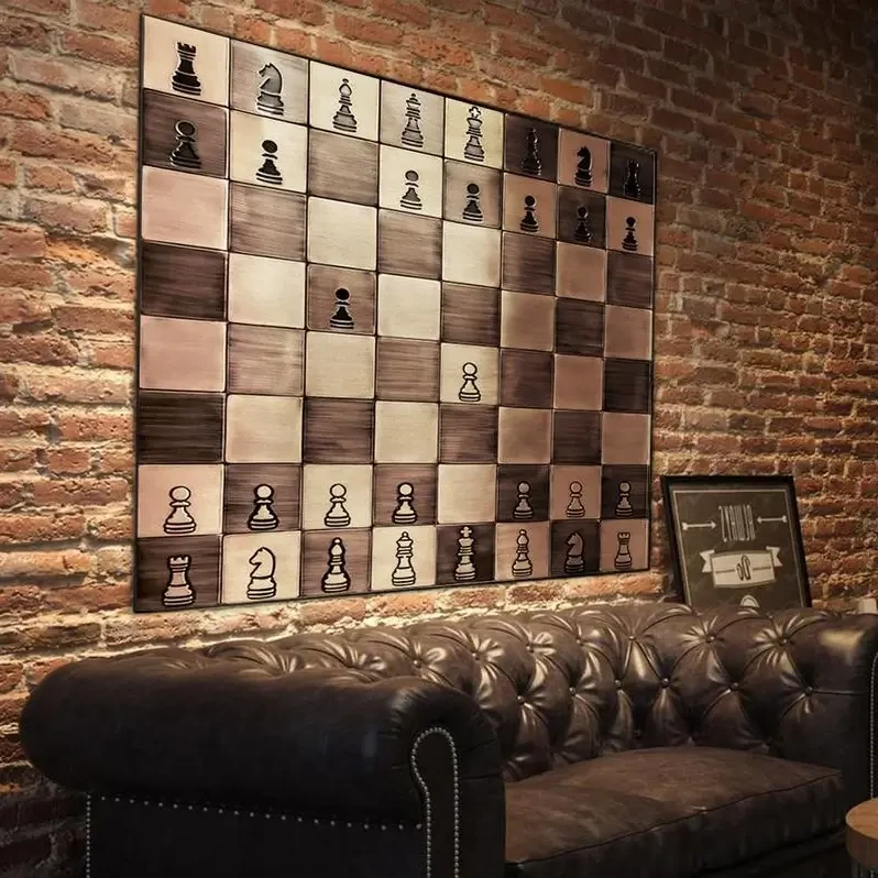 Chess copper tiles