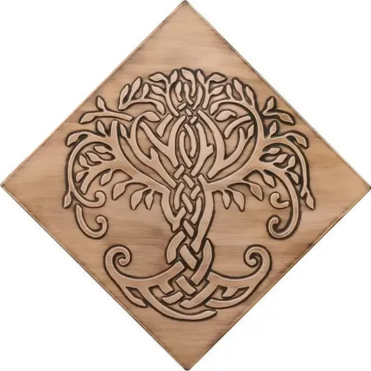 Beautiful, diagonal celtic tree of life copper version