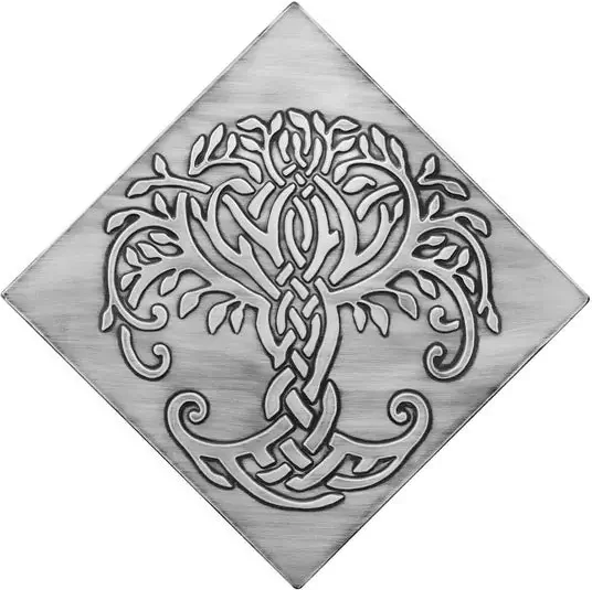 Beautiful, diagonal celtic tree of life silver version