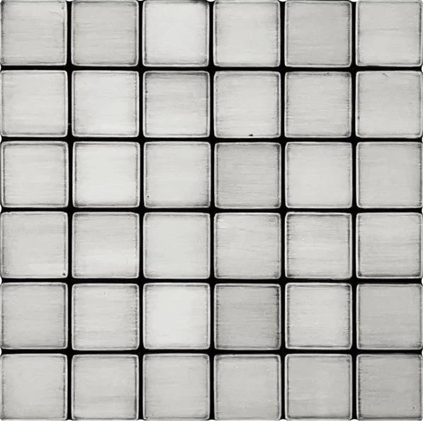 36 small handmade stainless steel tiles