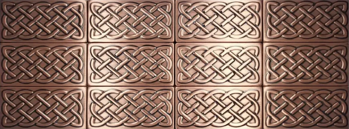 Decorative Celtic tiles copper version
