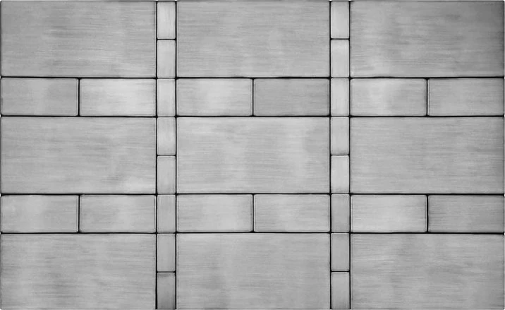 Set of 37 Handmade stainless steel tiles