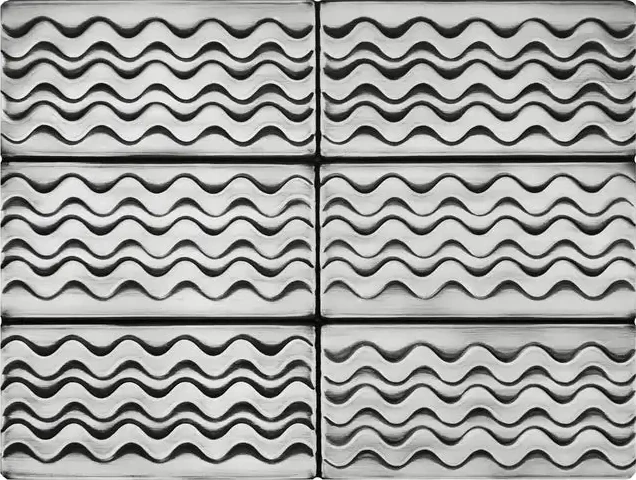 wave backsplash tiles silver version