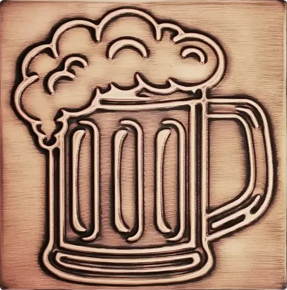 Beer Mug on copper tile