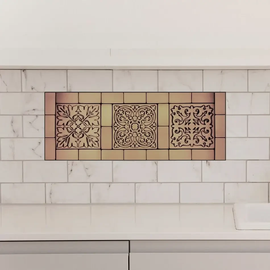 A set of 27 beautiful, handmade decorative wall tiles