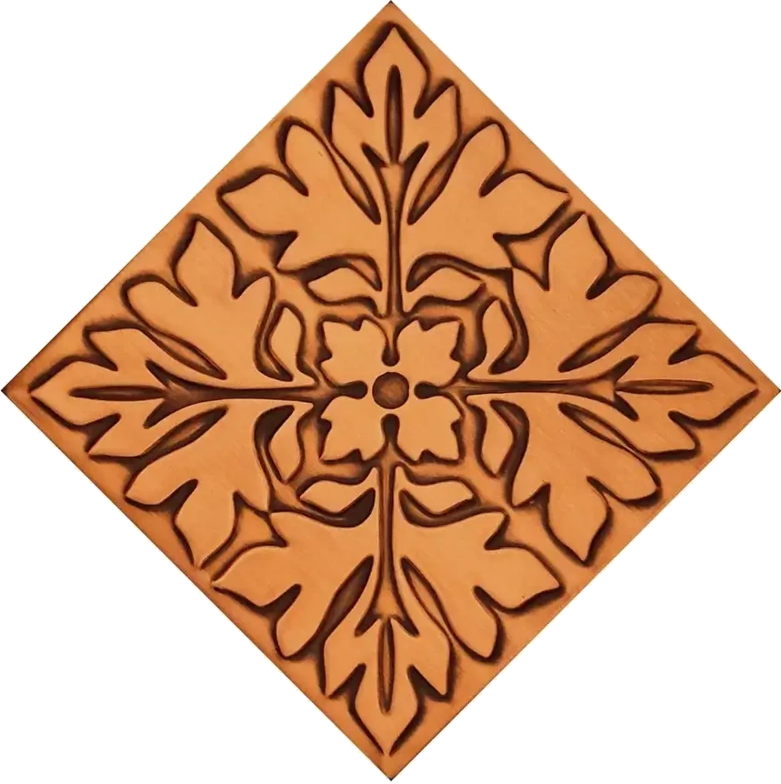 Beautiful Handmade tile II copper version