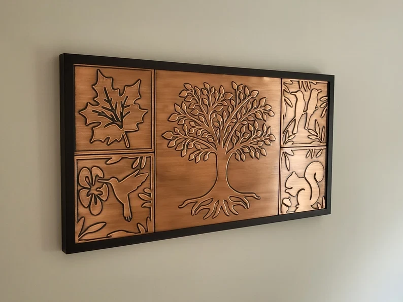 Tree of life – metal tiles wall art