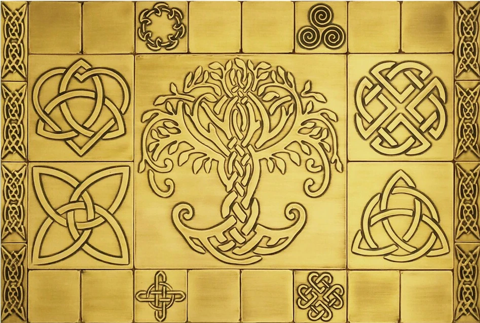 celtic tiles set brass version