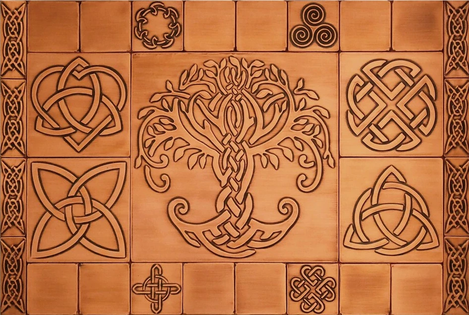 celtic tiles set copper version