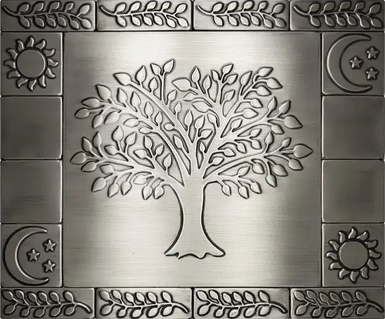 Beautiful Tree of life backsplash silver version