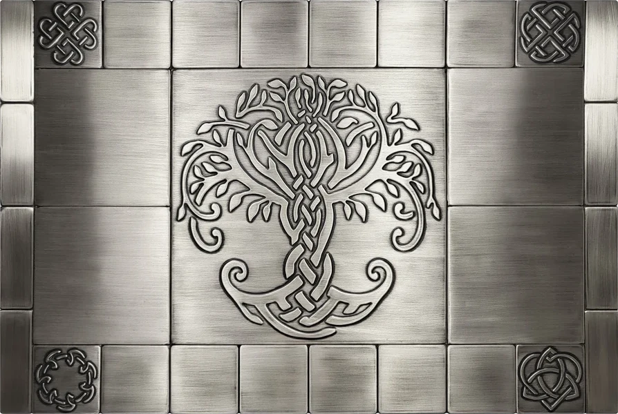 Celtic set of 29 Handmade tiles silver version