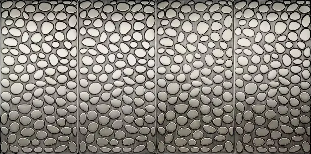 Pebbles backsplash silver version