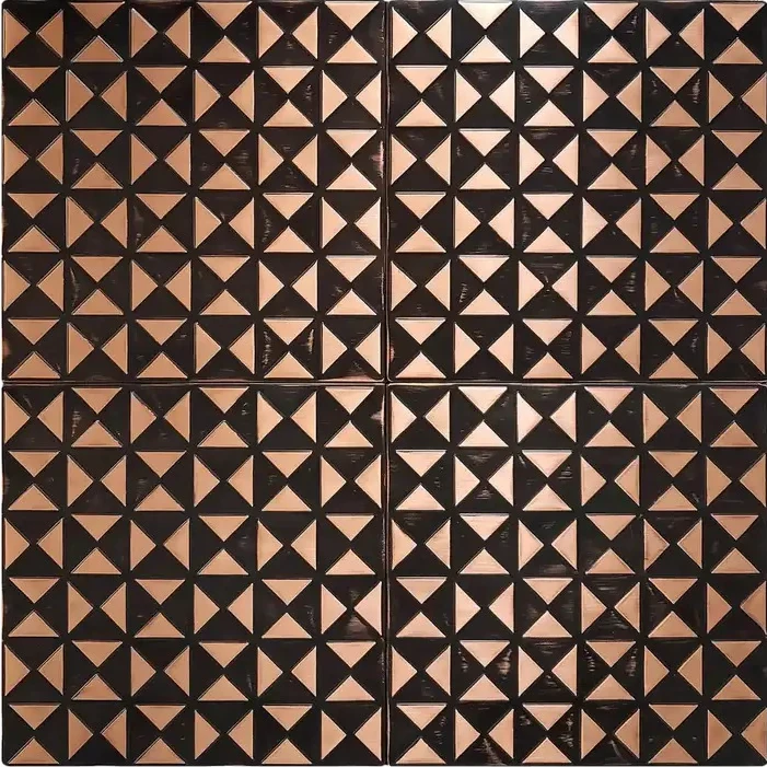 Quilted pattern tiles copper version