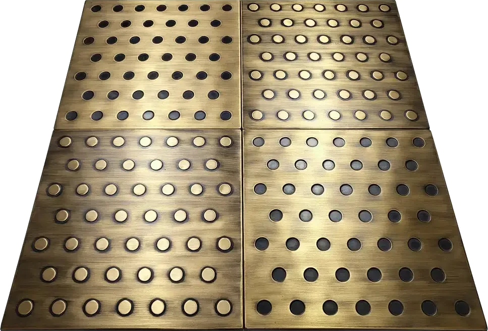 Polka dots tiles brass 2 version