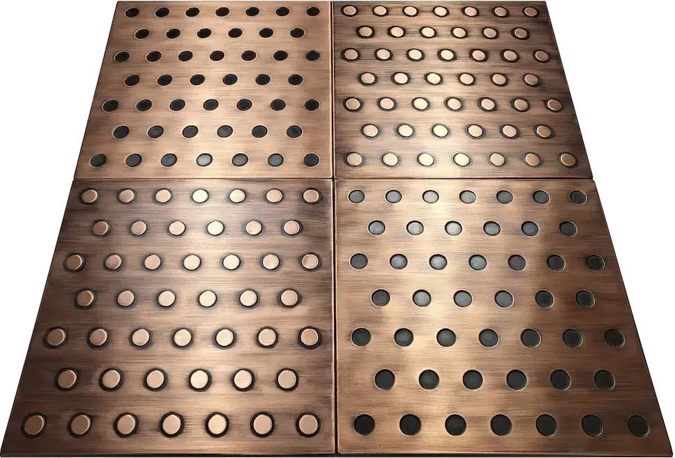 Polka dots tiles copper 2 version