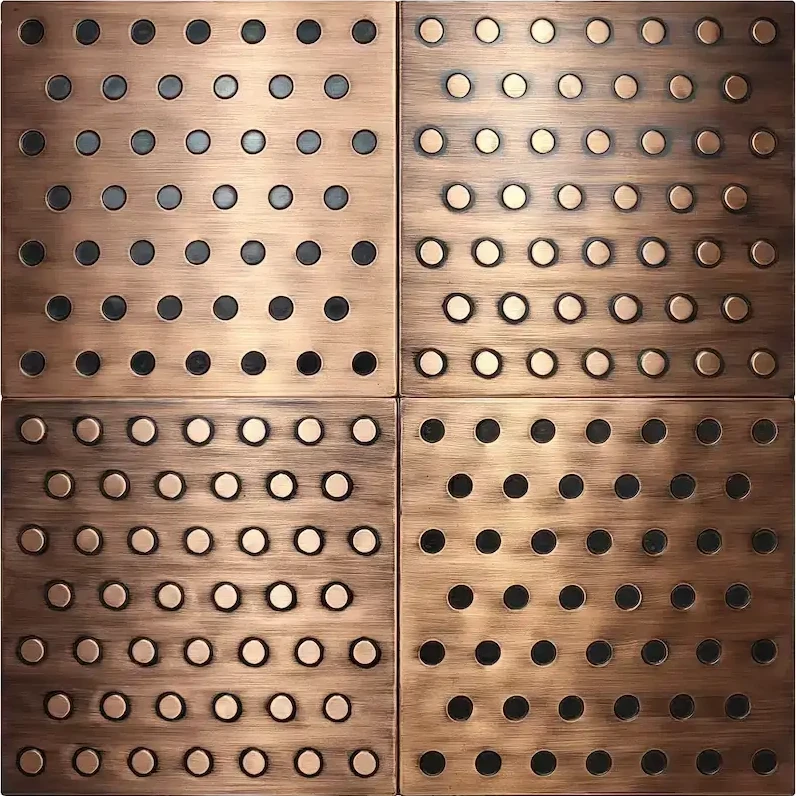 Polka dots tiles copper version