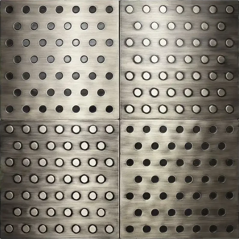 Polka dots tiles silver version
