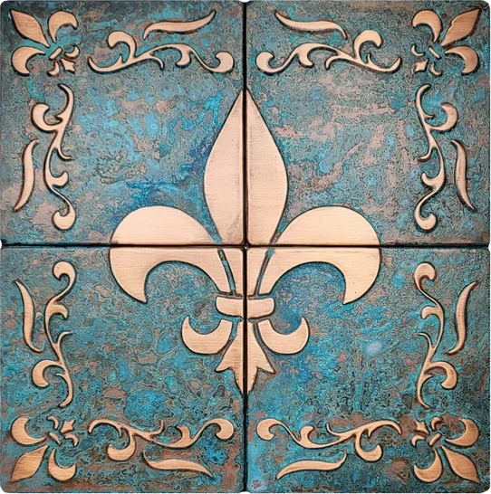 fleur-de-lis-metal-tiles-blue patina