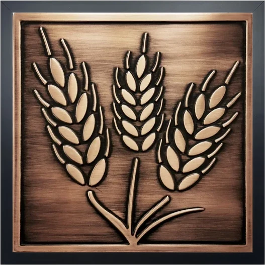 Ears of Grain in a Wooden Frame copper version