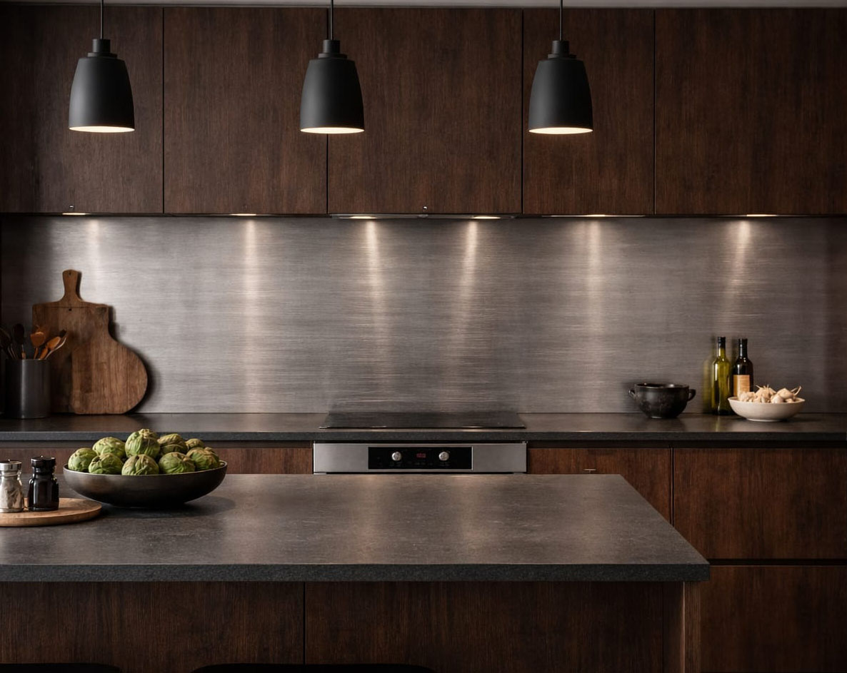 Handcrafted Stainless Steel Wall Panels