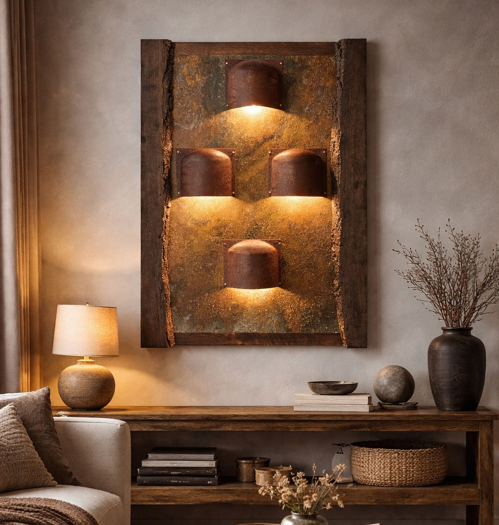 One of a Kind Copper Wall Light